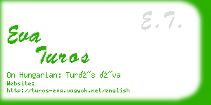 eva turos business card